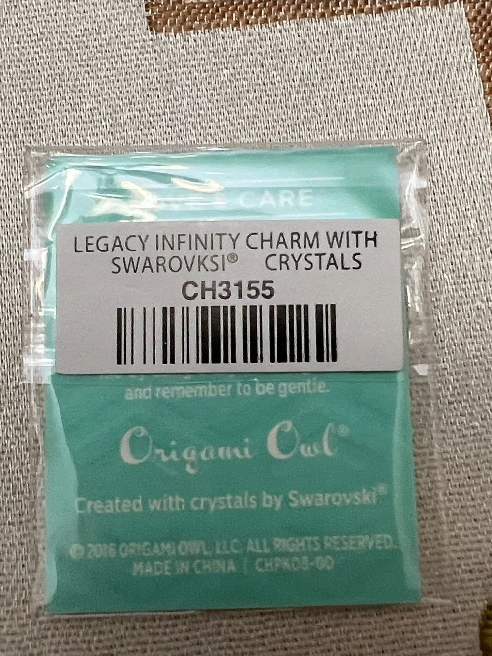 Origami Owl delicate infinity